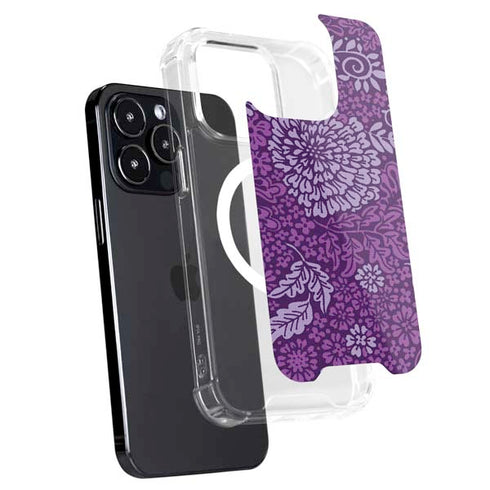 Radiant Orchid Floral iPhone 15 Pro MagSafe Case